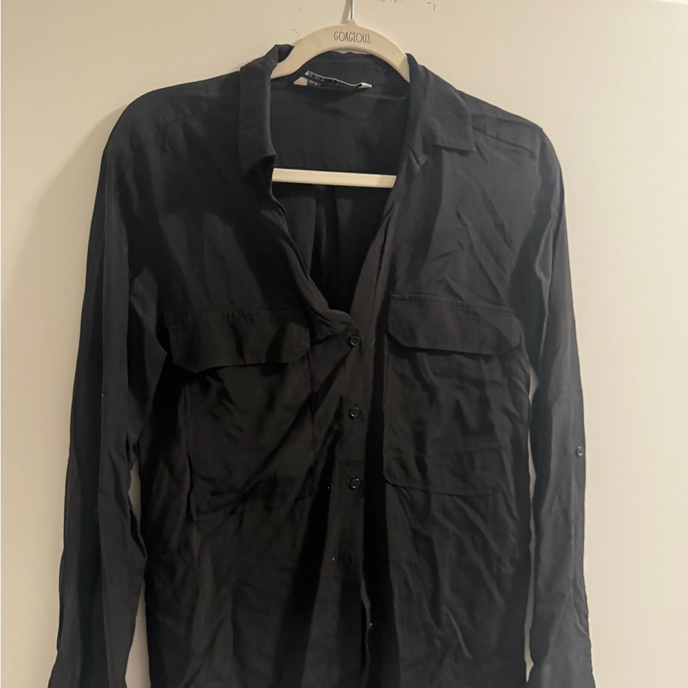 Black Button-Up Shirt